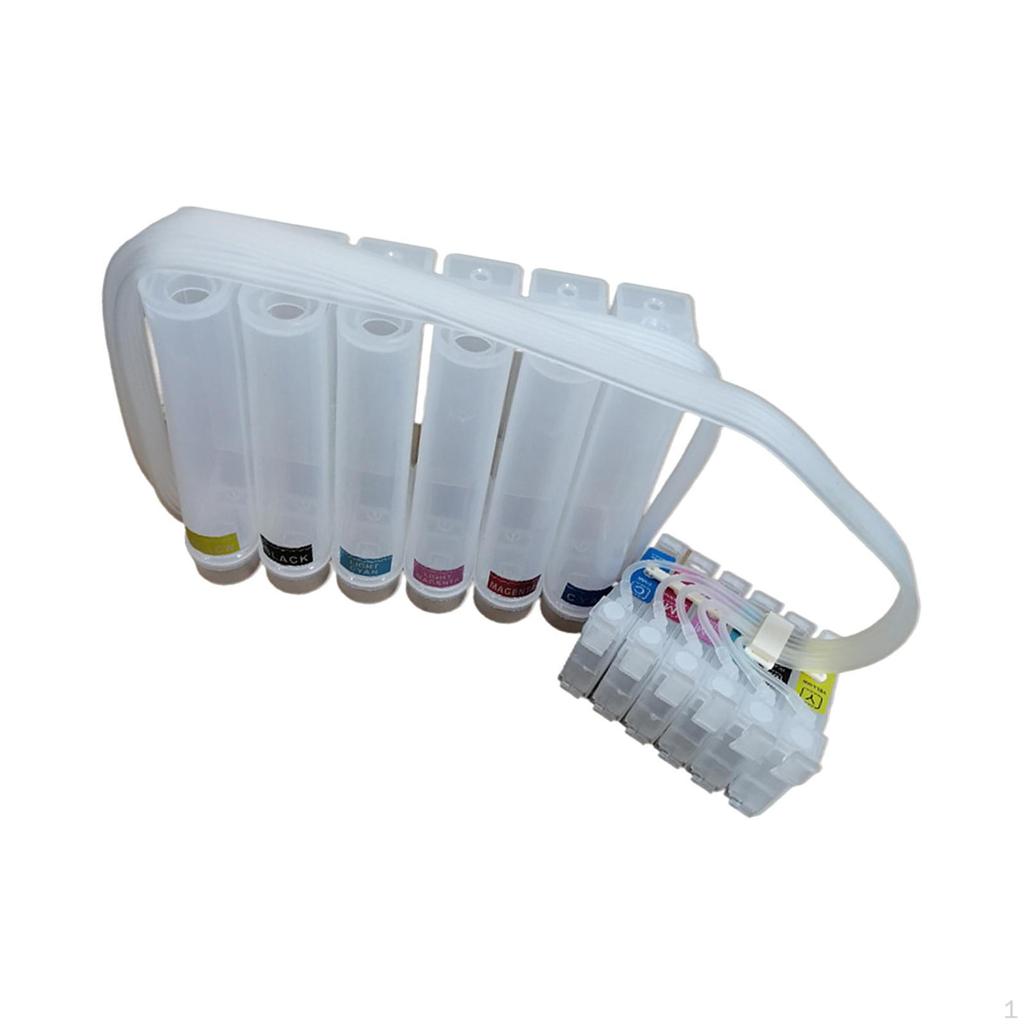 Continuous Ink Supply Kits Ciss DIY Durable Empty Refillable 6 Colors System Replacement