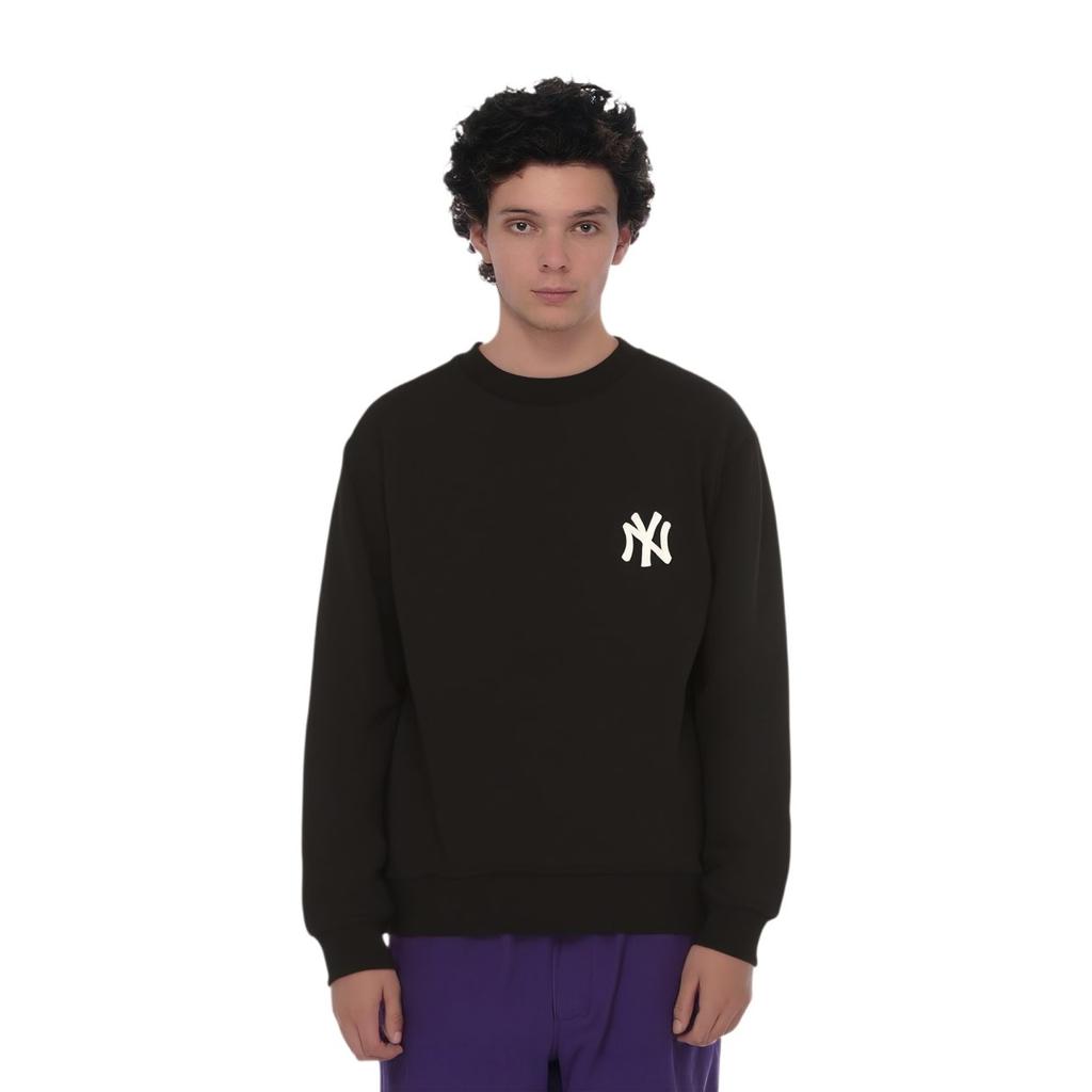 MLB Свитшоты New York Yankees Унисекс Черные С Круглым Вырезом Средние Обычные 31MT01941-50L