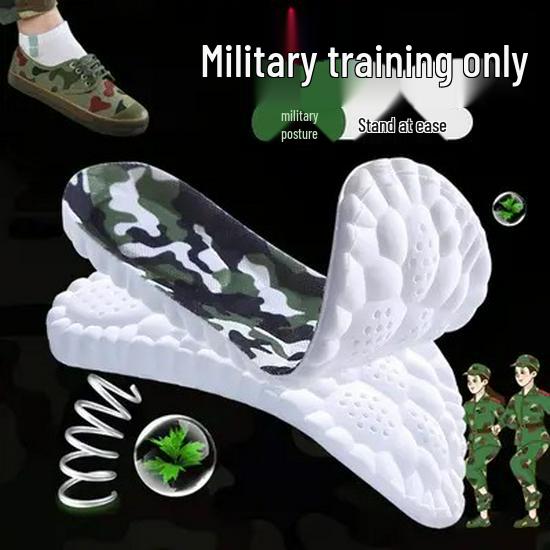 Military Training Insoles - Odor-Resistant, Breathable, Sweat-Absorbing, Shock-Absorbing for Long-Lasting Comfort In Men's & Women's Sports.