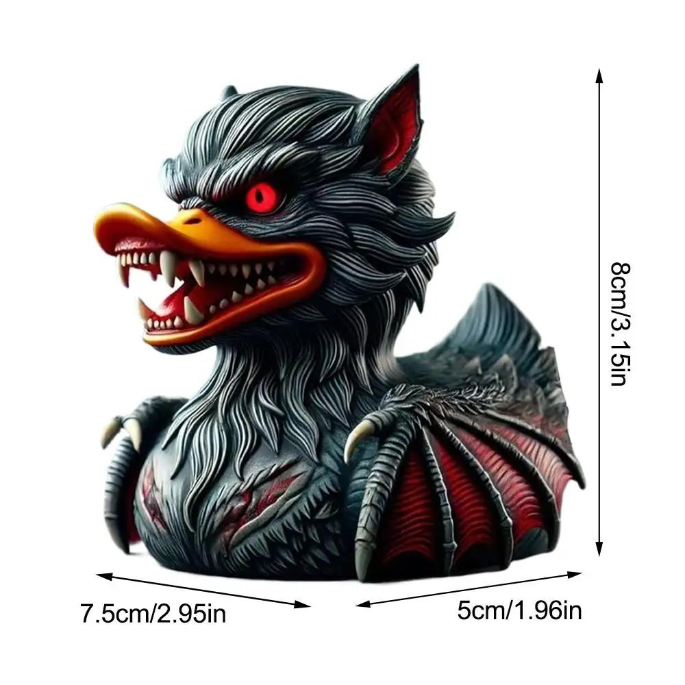 Special-Shaped Duck Ornament Alien Duck Statue Wicked Funny Resin Duck Home Decoration Ornament Car Ornament