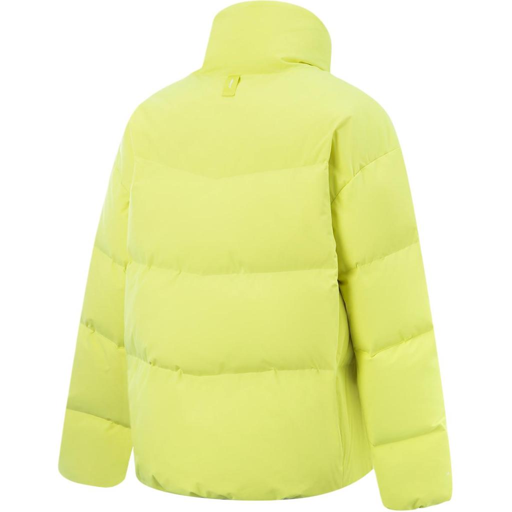 Li Ning Серия Фитнес Повседневная Мода Простой Однотонный Универсальный Удобный Теплый Воротник-стойка Молния Короткий Пуховик Женская Верхняя одежда AYMV396-9