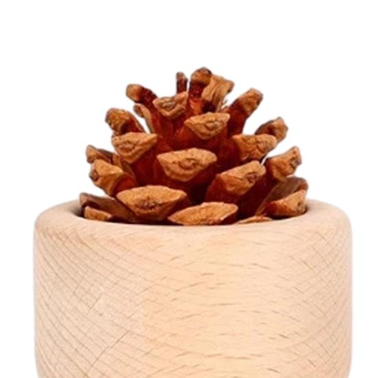 yangyizhi Wood Pinecone Passive Diffuser, Essential Oil Diffuser for Small Spaces, Aromatherapy Home Office Bedroom Car