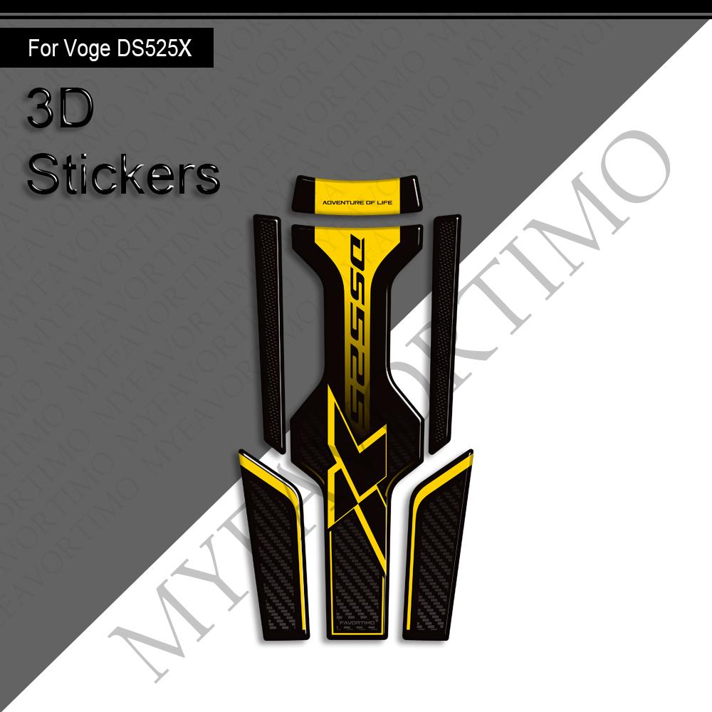 For VOGE 525 DSX DS525X DS525 X DS 525X Adventure Tank Pad Gas Fuel Oil Protector Stickers Decals Fairing Fender Handguard