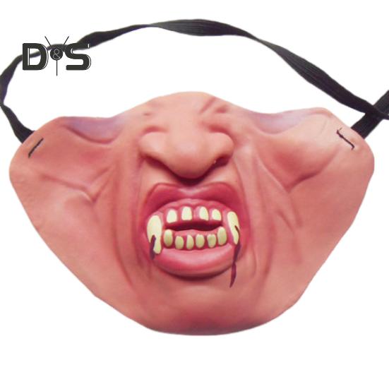 Маска на Хэллоуин из латекса, забавная маска на пол-лица, дышащая, реалистичная, ужасная маска для костюмированной вечеринки, косплей