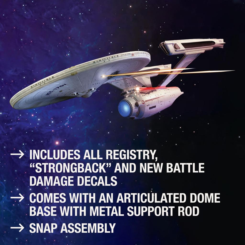Polar Lights Star Trek The Wrath of Khan Enterprise Renovated Scale Plastic Model POL974 U.S.S. NCC-1701 1/1000