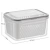 3300ML Large Refrigerator Storage Fridge Organizer Fresh Vegetable Fruit Boxes Drain Basket Storage Containers Pantry Kitchen Organizer