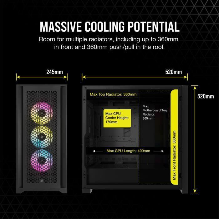 Корпус ПК - CORSAIR - FRAME 5000D RS ARGB Airflow - Средняя башня - Черный - CC-9011309-WW