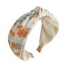 Новая Модная Повязка на Голову для Женщин Широкая Боковая Цветочная Головной Убор Светлого Цвета Летний Тюрбан Аксессуары для Волос для Девочек