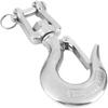  304 Stainless Steel American Type Swivel Lifting Clevis Chain Hook With Latch 1000KG Working Load Limit