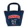 Snoopy Zipper Mini Tote Navy Sweat Logo Bag Lunch Tote Kitchen School Office