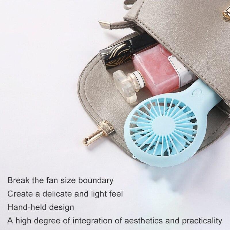 Practical and Durable Big Strong Wind Holding Small Fan Desktop Mini USB Fan Outdoor Portable Two-purpose Rechargeable Small Fan