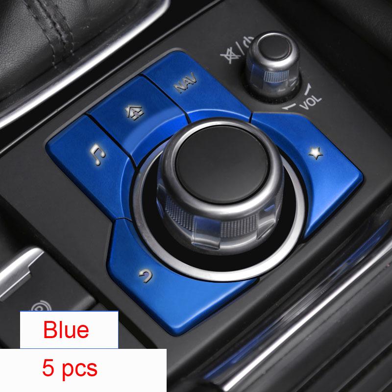 Красный/синий/серебристый ручной тормоз, стояночный тормоз, автоудержание и мультимедийная кнопка, крышка, рамка, наклейка для Mazda 3 Axela CX-4 CX-5