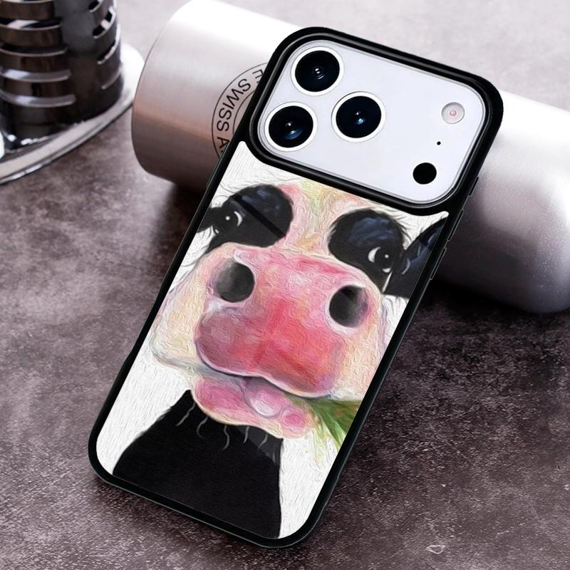Животное Крупный рогатый скот Корова Акварель Чехол для телефона Для iPhone 17 16 15 14 13 12 11 Pro Max Plus 17Air Мягкий силиконовый чехол