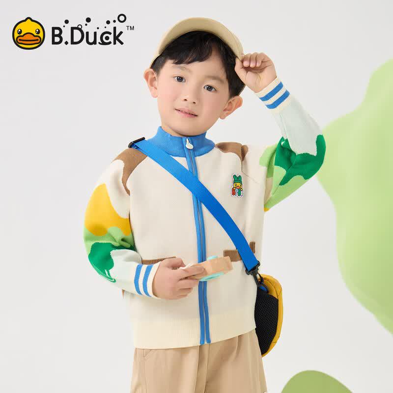 Детский унисекс вязаный кардиган с мультяшным принтом B.Duck