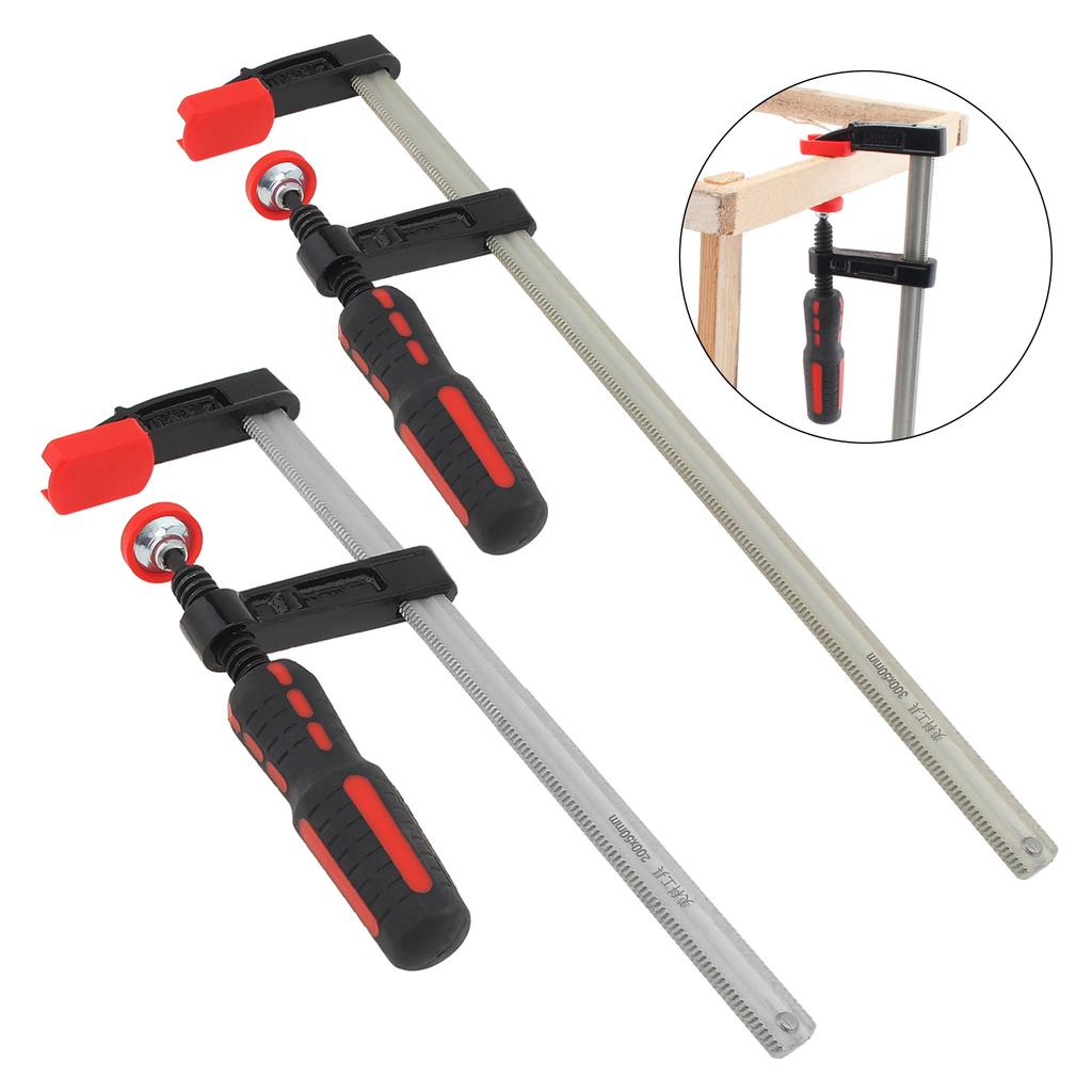 2pcs/set 8 12 Inch German F Shape Steel Bar Clamps for Carpenter Woodworking Heavy Cast Iron F Clamps Clip DIY Hand Tools