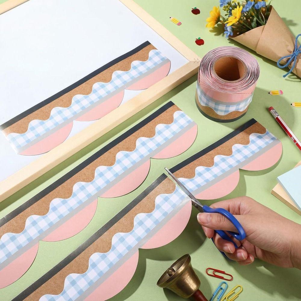 Cuttable Bulletin Board Border 10m/Roll Chalkboard Border Decorative Trim Roll Teacher Supplies