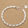 925 Sterling Silver Bracelets Heart Leaf for Women Wedding Lady Noble Pretty Jewelry Fashion Nice Chain 20cm 8inch
