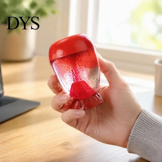Volcanic Quicksand Hourglass Volcano Eruption Liquid Motion Timer, Egg‑Shaped Floating Sand Hourglass, Modern Home Office Accessory Desktop Dynamic