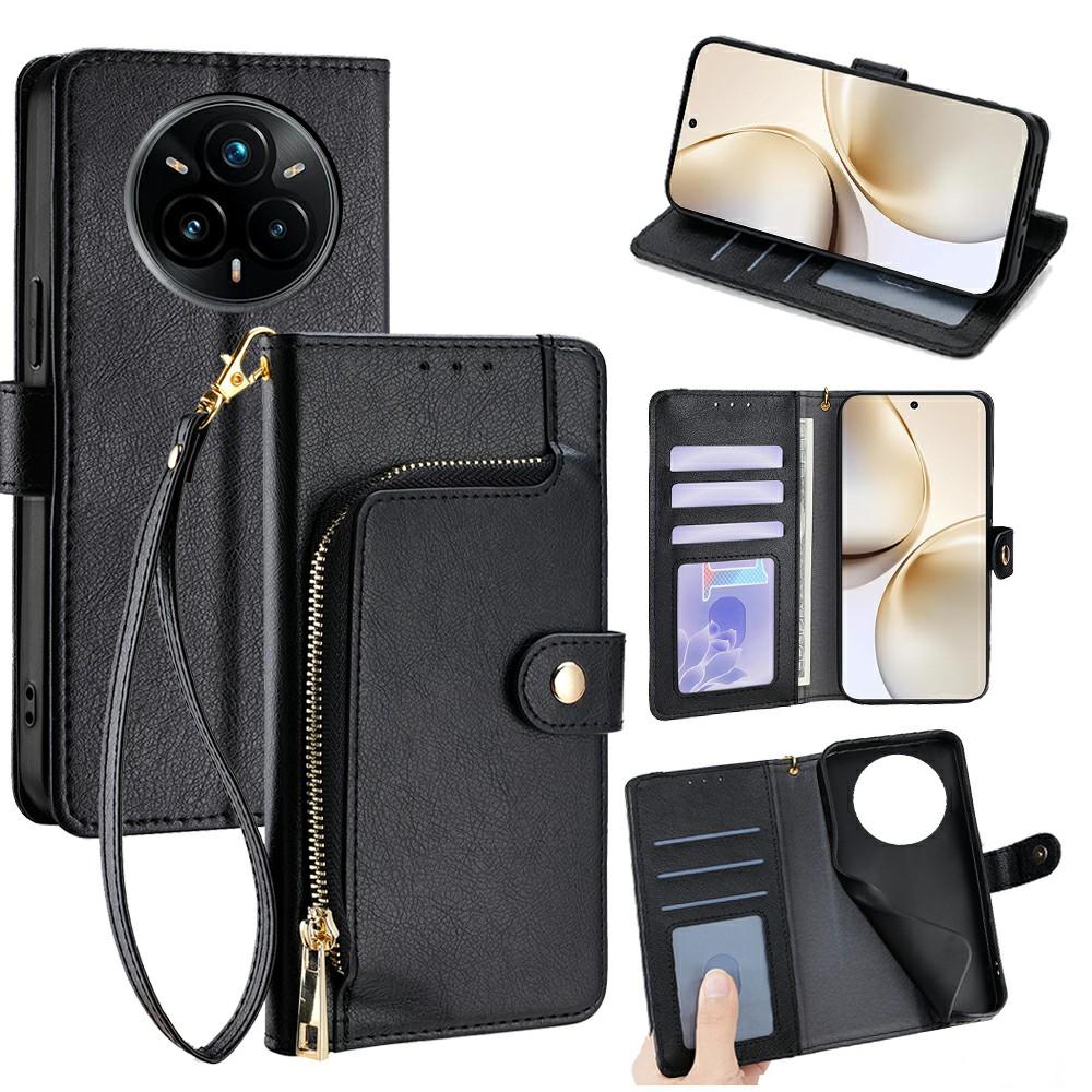 For Realme 14 Pro 5G Case Zipper Pocket PU Leather Wallet Flip Phone Cover