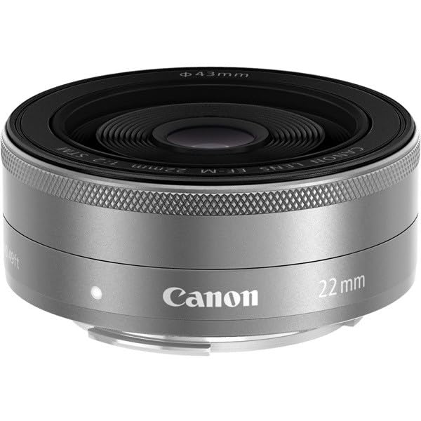 Canon F2 STM Серебристый Объектив-фикс с Беззеркальным EF-M22мм Широкоугольным (Совместимые камеры) (EF-M222STMSL)