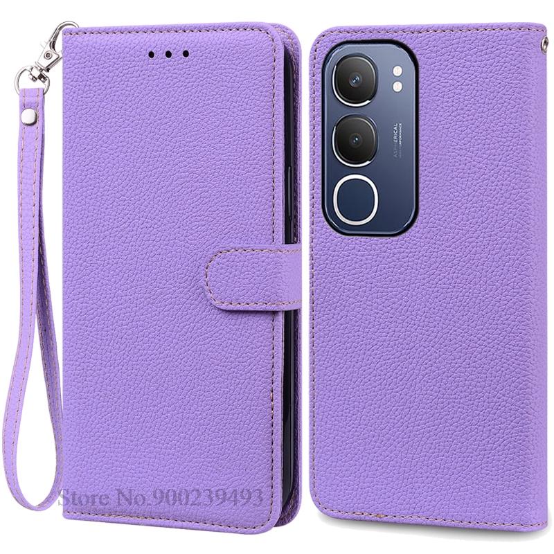 Для Vivo Y19S чехол-книжка кожаный чехол для Vivo Y19S чехол для телефона откидная крышка защитный задний чехол Fundas Shell