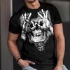 Summer Skull 3D Print T-Shirts Streetwear Horror Men Women Fashion Oversized Short Sleeve T Shirt O-Neck Tees Tops Clothing