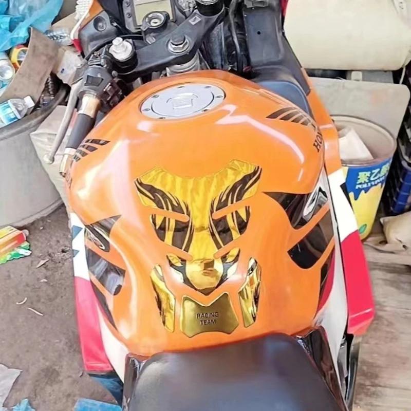 Универсальная наклейка на топливный бак для мотоцикла, накладка на бак из рыбьей кости, защитная накладка на топливный бак, наклейка на крышку мотоцикла, украшение