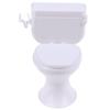 Playing House Miniature Toilet White Closestool Model Doll Accessories Dollhouse Furniture