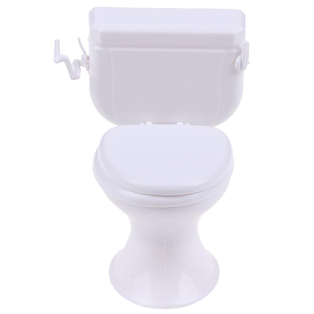 Playing House Miniature Toilet White Closestool Model Doll Accessories Dollhouse Furniture