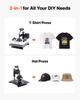 VEVOR Heat Press Machine 38 x 38 cm 2-in-1 Combo Sublimation Press Machine, 360 degrees Swing Away, Heat Up Fast and Even