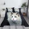 Lovely Cat Bed Sheet Set Animal Pets Bed Sheets And Pillowcase 3d Bedding Digital Printing Flat Sheet 100% Polyester Bedspread
