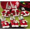 Set of 6 Santa Claus Cutlery Holders - DECORATION BOX - Decorative Objects - Red - Polyester