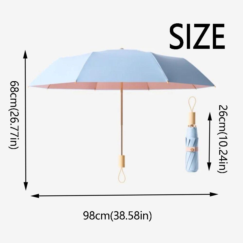 UV Protection Color Glue Umbrella Thickened UPF 50+ Mini Sun Umbrella Windproof All-weather Rain or Shine Hand Operated Parasol