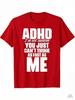 2026 Adhd Awareness Unisexs Black Short Sleeve TShirt Comfortable Crew Neck Regular Fit Casual Wear