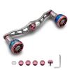 HEIGHTEN Bait Reel Handle Aviation Aluminum Shimano Daiwa Abu Garcia Universal Engn Series Sakura V2.0 105/115mm (Gunmetal & Pink, V2.0-105mm) (1078)