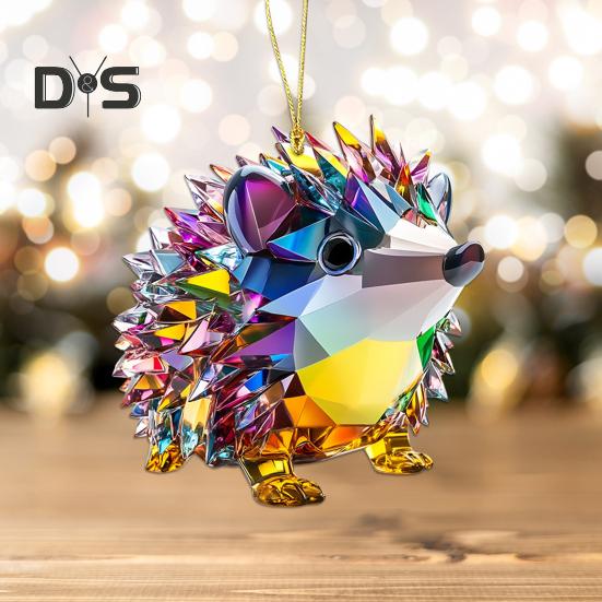 1/2 шт. Автомобильные подвески с шнурком, легко подвешиваются, цветные хрустальные украшения, сверкающие акриловые украшения, подвески в виде ежика