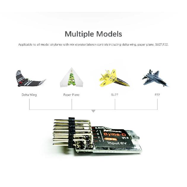 Radiolink Byme-A / Byme-D Fixed Wing Flight Controller Gyroscope Self-stabilizing Balance For 3D Fixed Wing 4CH Trainer