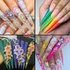 Nail Art Pointed Nail Piece Stage Performing Art Nail Piece Lengthening Salon Display Nail Piece 120 Pieces