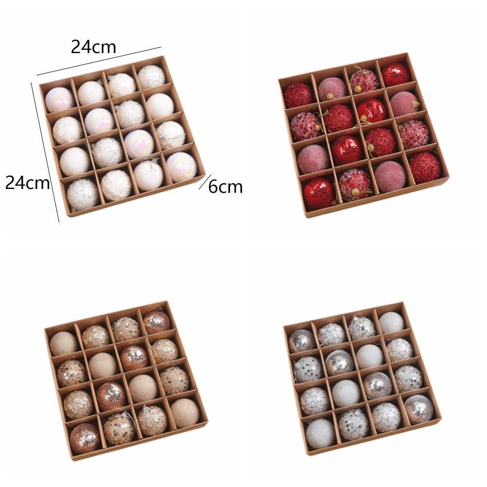 16 шт. 6 см Пенопластовый Рождественский Шар Подвеска Блестящие Украшения для Рождественской Елки Домашние Новогодние Украшения