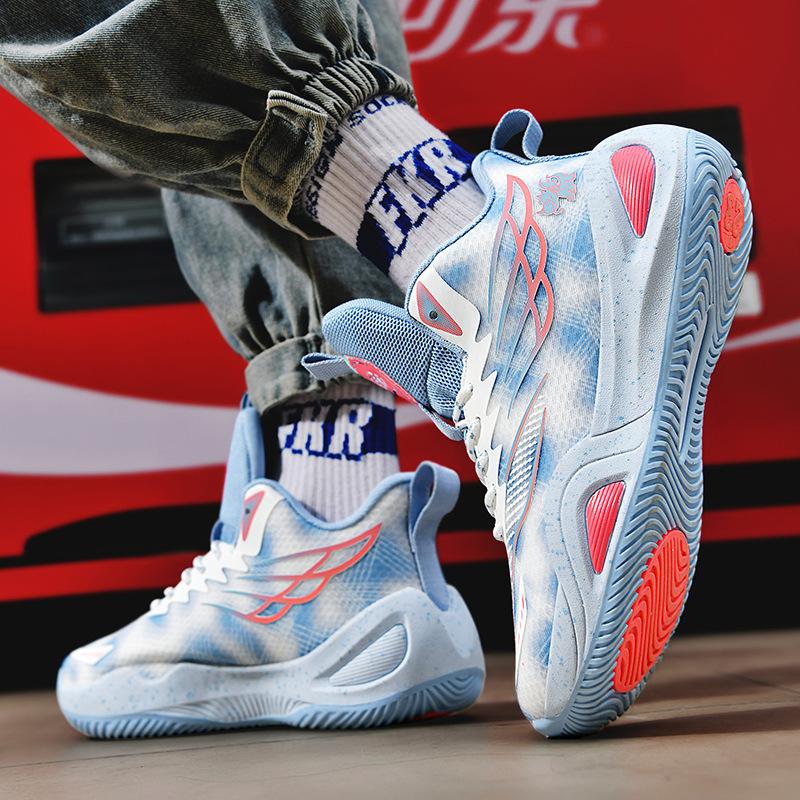 Весенние баскетбольные кроссовки большого размера мужские кроссовки нескользящие дышащие спортивные кроссовки для подростков и учеников средней школы практичные тренировочные кроссовки