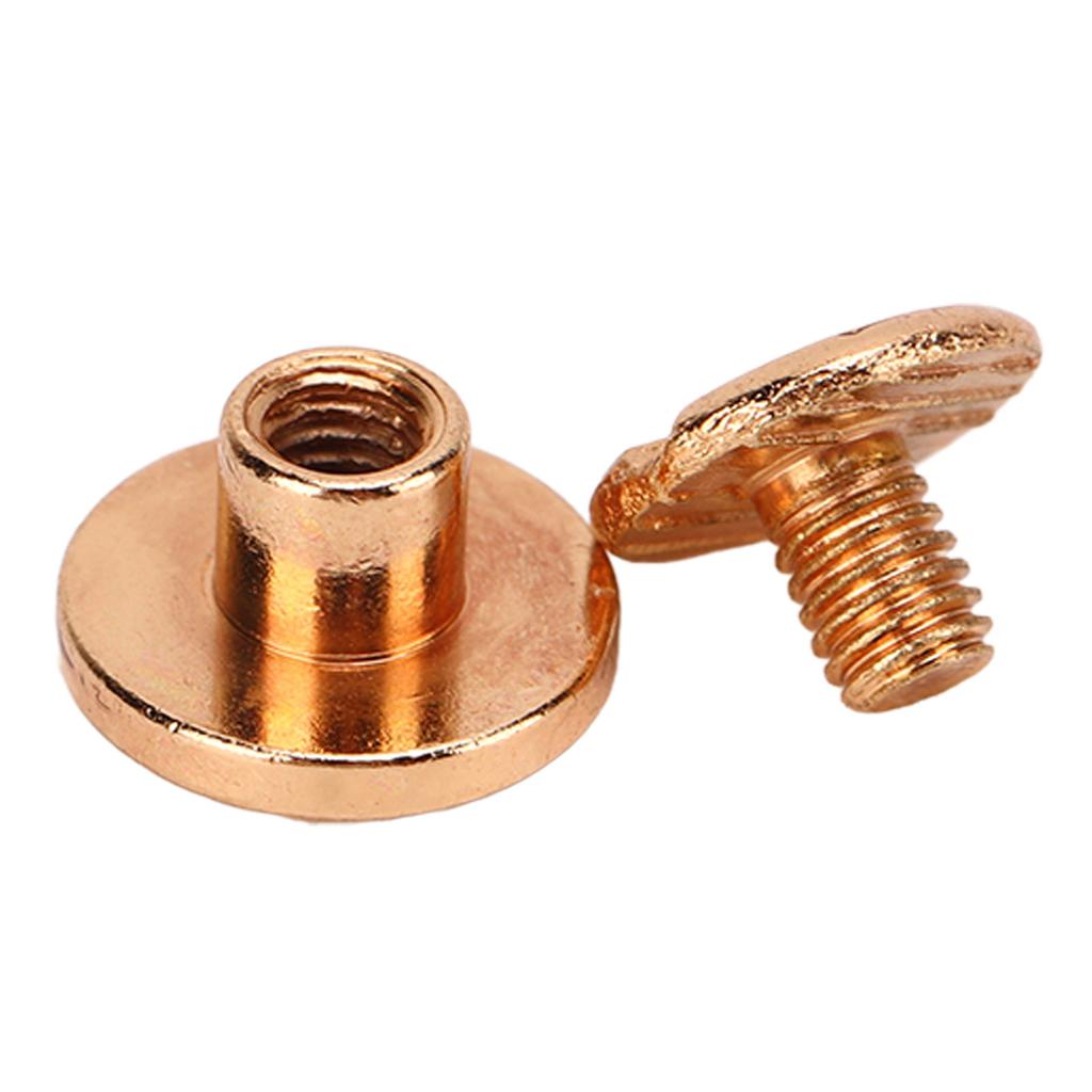 200 Set Book Binding Screw 9x5mm Hard Thick Brass Material Uniform Coating Binding Screws Assorted Kit for Photo Album