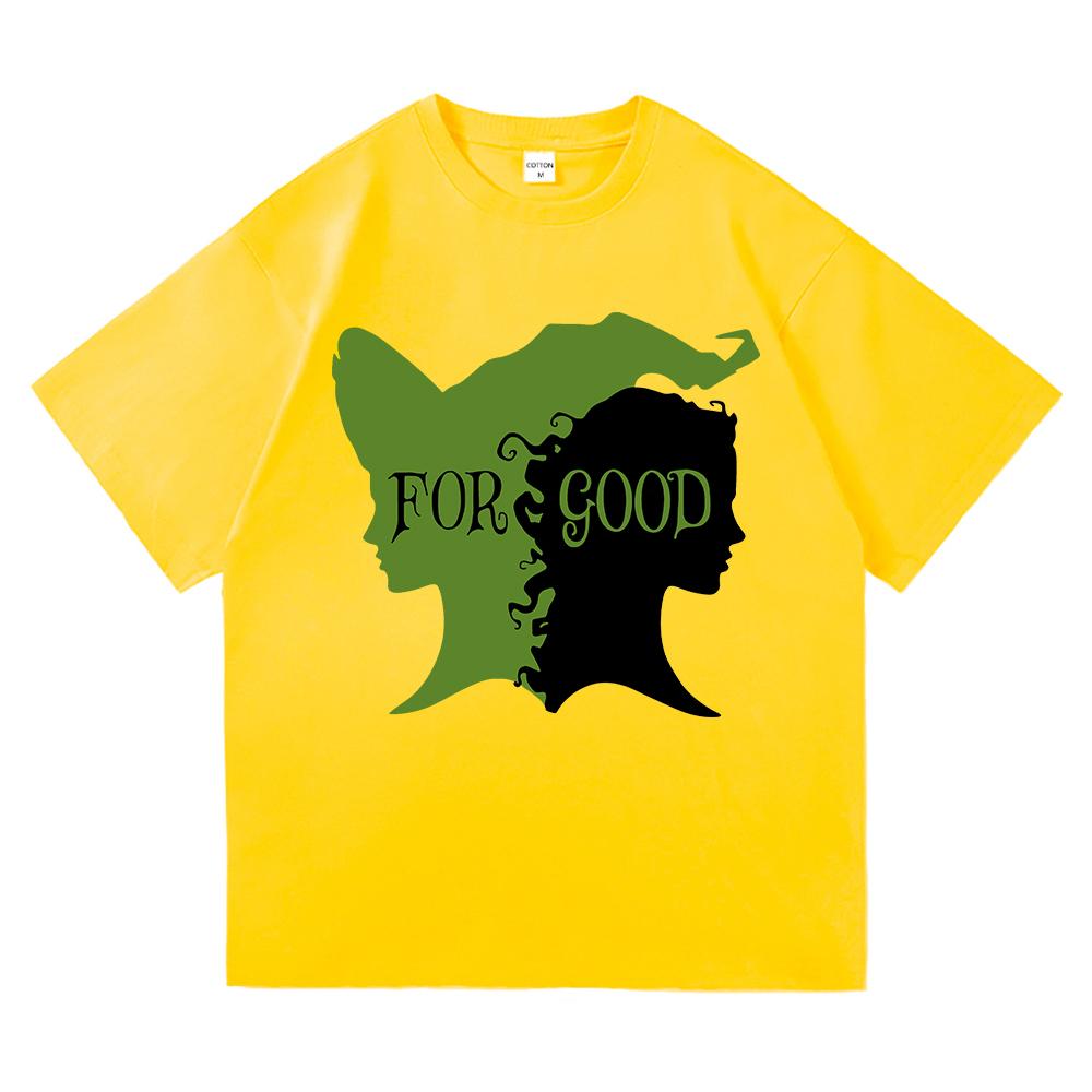 Злая Перемена к Лучшему Футболка Горячая Мода Мужская Харадзюку Эстетика Эльфаба Глинда Футболка Унисекс Высококачественные Хлопковые Футболки