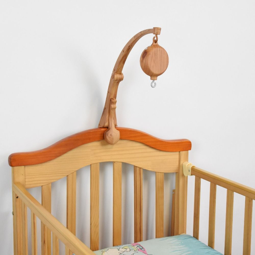 Plastic Baby Bed Bell Wood Grain Bed Hanging Toy Detachable Baby Crib Mobile  Newborn Gift