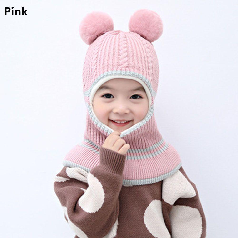 Маска-шапка Зимняя теплая детская шапка-бини Мультяшная шапка-балаклава Детская вязаная шапка Защита шеи и лица
