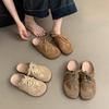 Тапочки Baotou, женская летняя одежда, ретро-обувь для моральной подготовки, женская толстая подошва без каблука и одна педаль, ленивая обувь