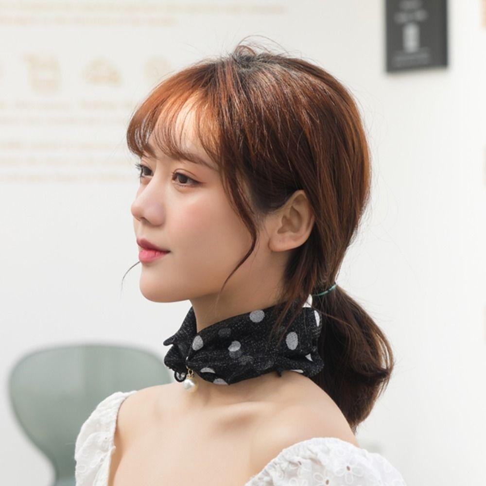 Wave point Ruffle Edge Flower Stripe Female Shawl Printed Scarf Korean Style Scarves Summer Bib