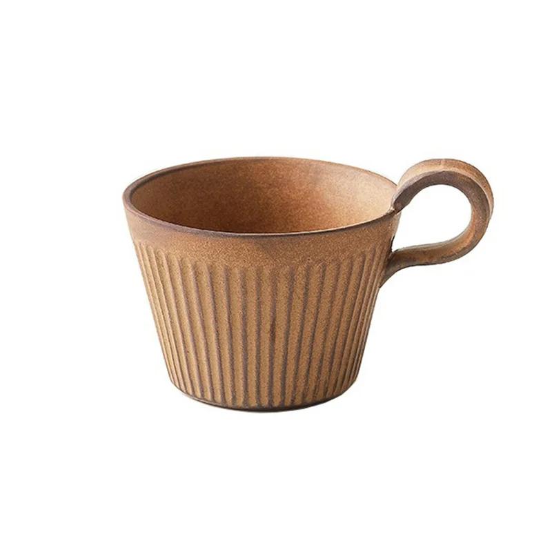 1 шт. 320 мл керамическая кружка винтажная кофейная японская кружка ручной работы для завтрака овсянки молока чашка для капучино для офиса дома вода