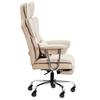 Executive Office Chair High Back Chair Footrest & Removable Armrests Brown