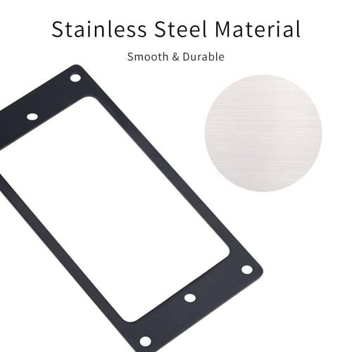 2-Piece Pickup Mounting Rings, Metal Pickup Mounting Rings, Outer Frame Dimensions: 92 X 46mm, Inner Frame Dimensions: 70.5 X 39mm, Thickness: 2mm, Su