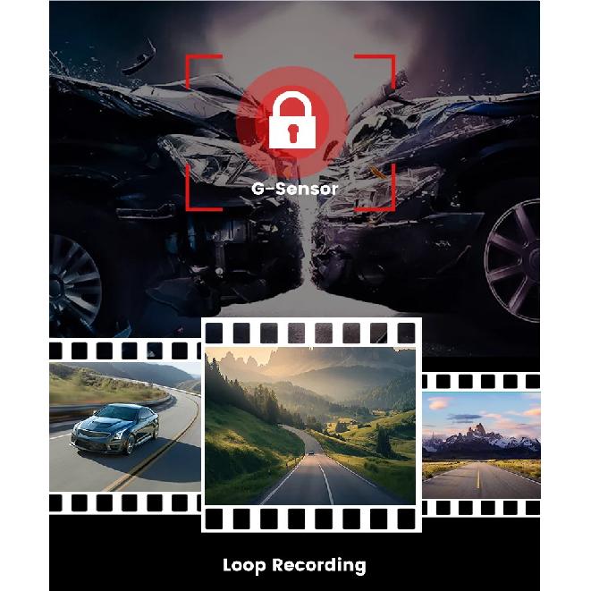 4K +4G 2Inch dashcam with dual lens record wifi gps tracking fit remote live video check on phone 12-24v power supply car camera